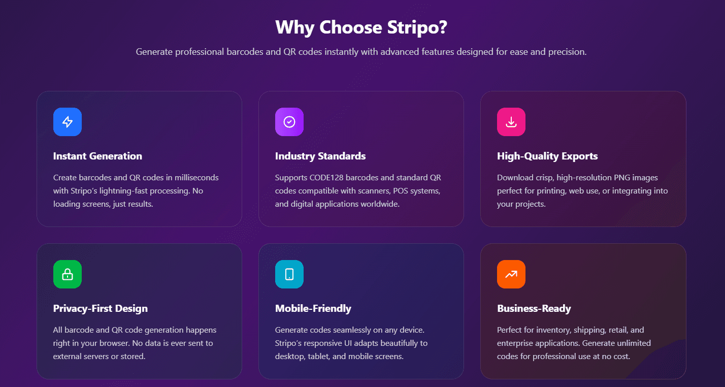 Stripo - QR & Barcode Generator Screenshot 1